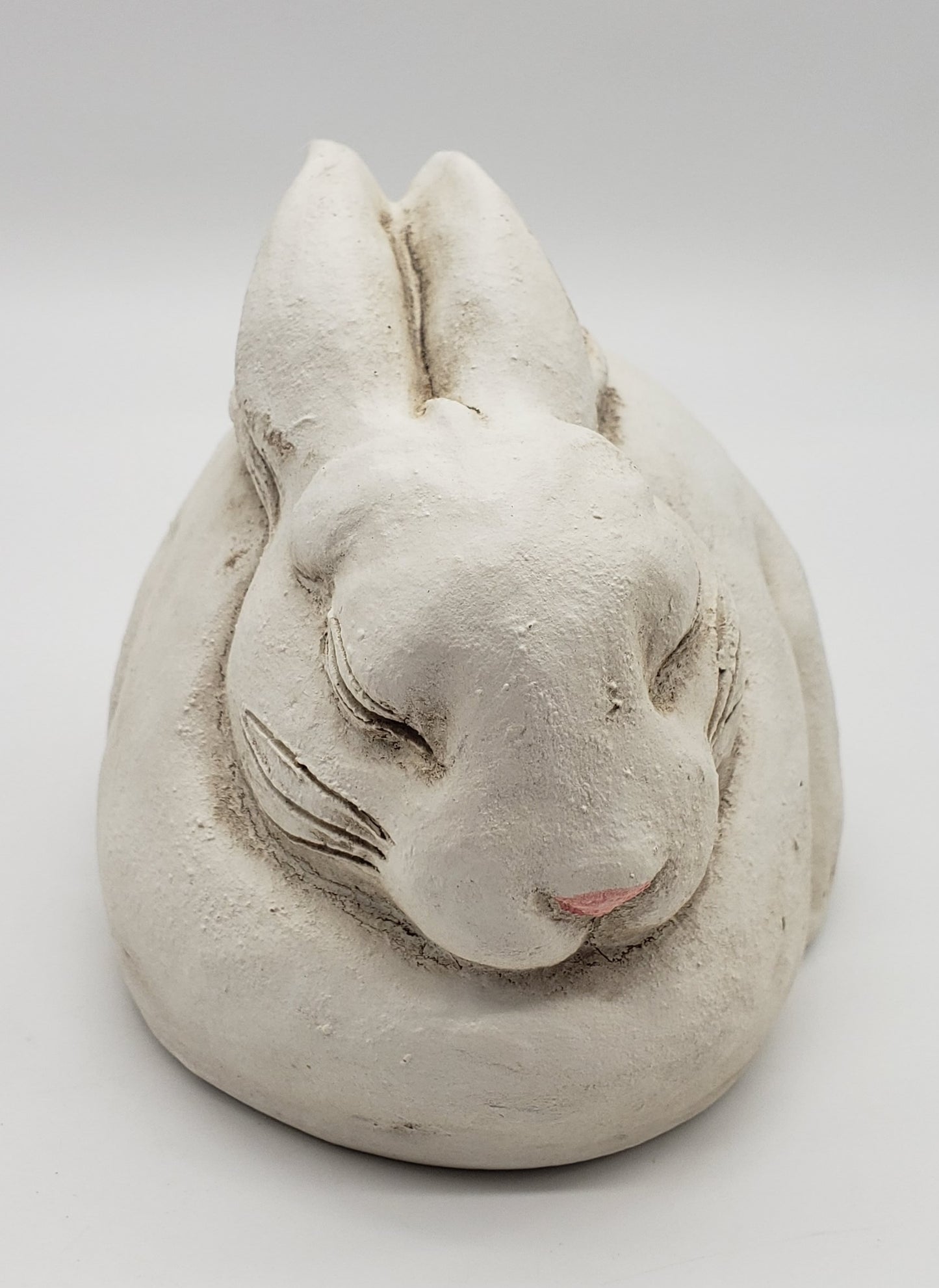 The Stone Bunny Inc Rabbit Figurine Telle M Stein 2012 Yard Art Sleepy Bunny