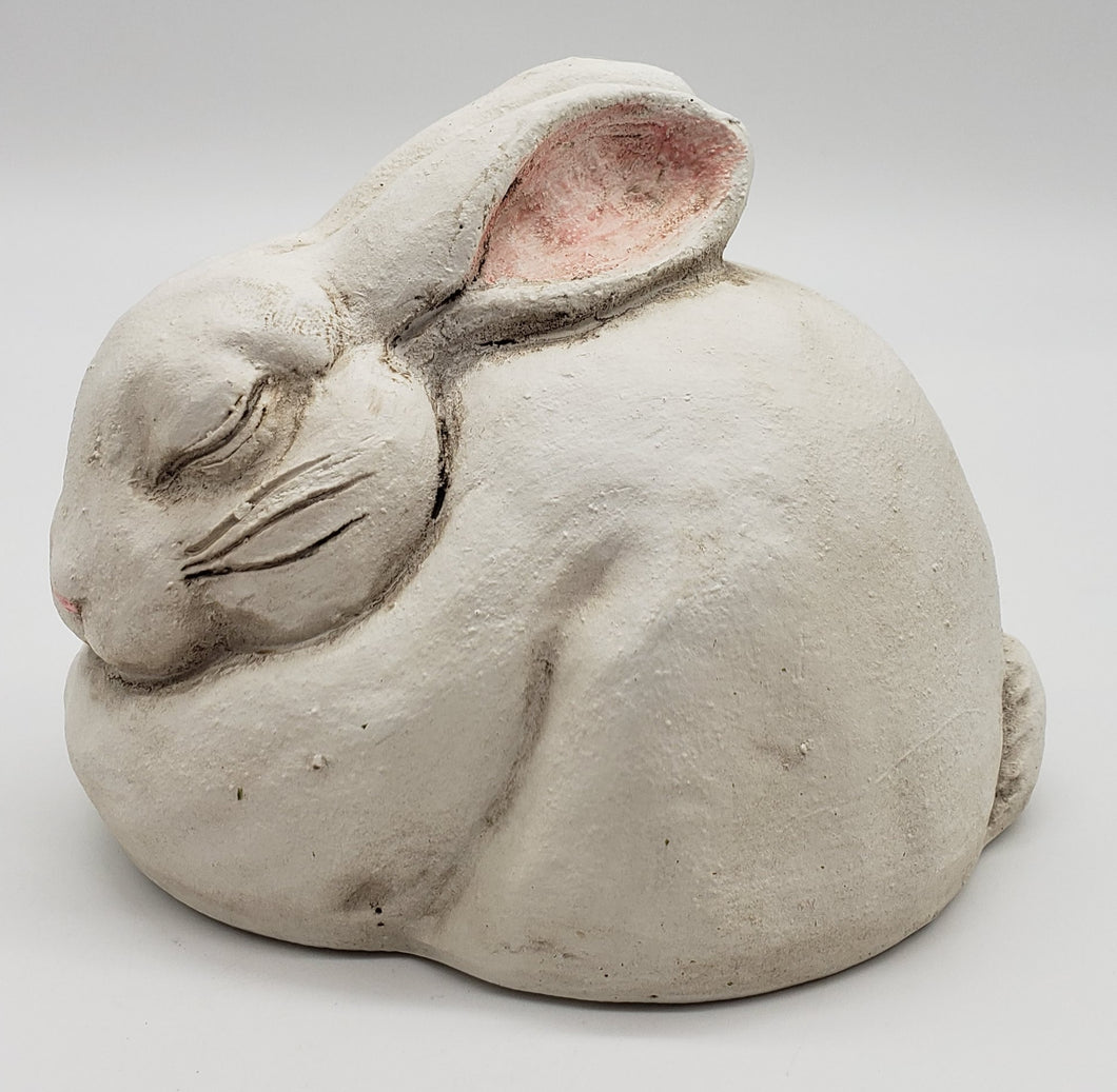 The Stone Bunny Inc Rabbit Figurine Telle M Stein 2012 Yard Art Sleepy Bunny