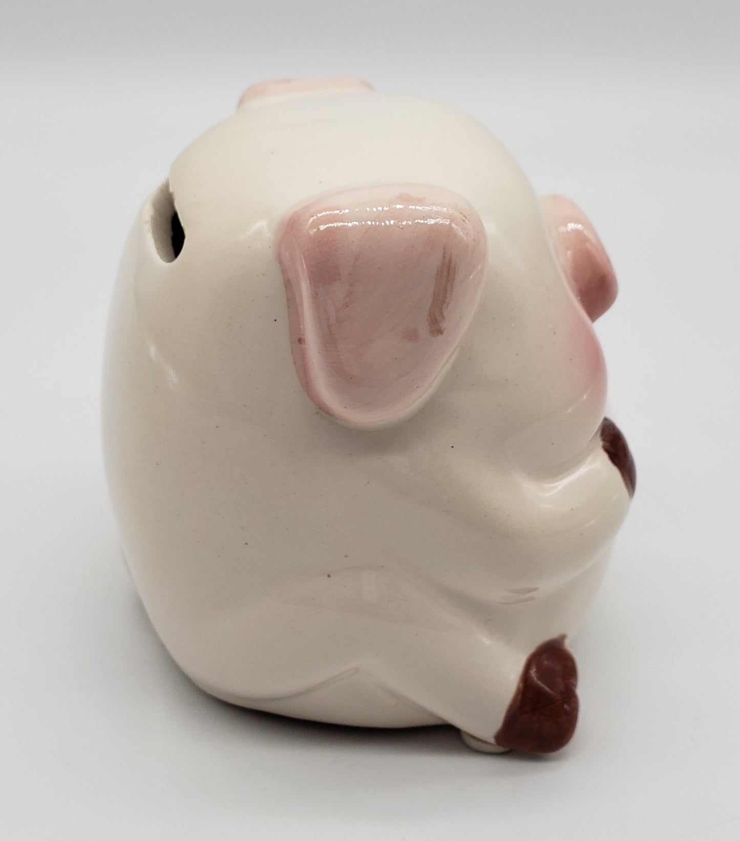 Vintage Porcelain Piggy Bank with Stopper