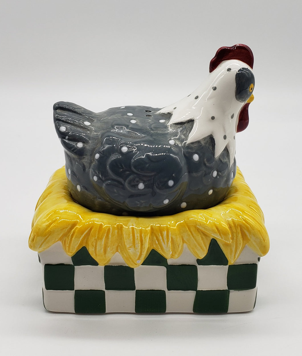 Cook's Club Ceramic Nesting Hen Chicken Salt & Pepper Shaker Set