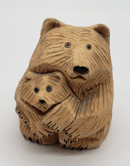 Artesania Rinconada Mama Bear and cub Uruguay Retired AR Figurine