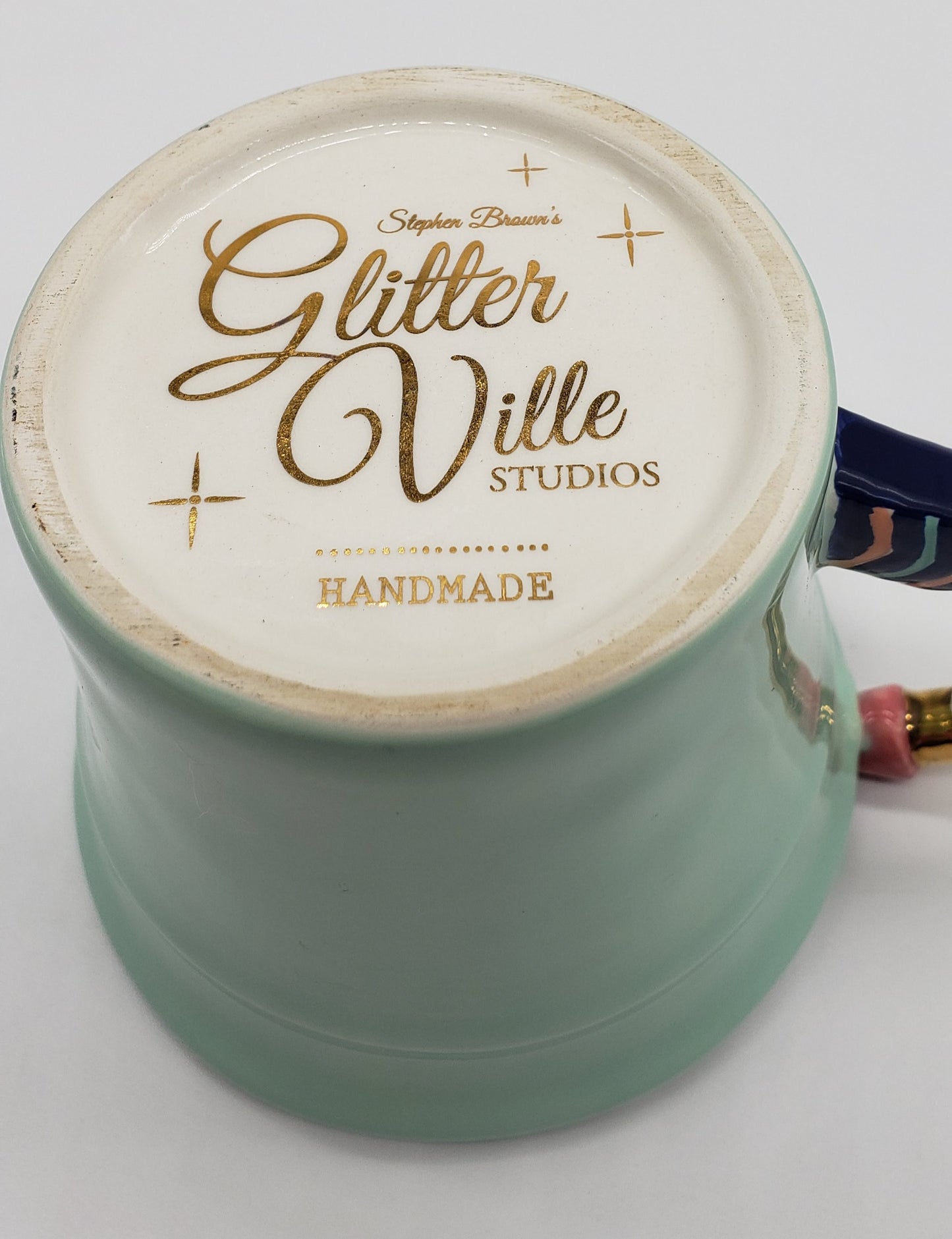 Glitter Ville Mug Studios Stephen Brown's Mug Cupid's Handle