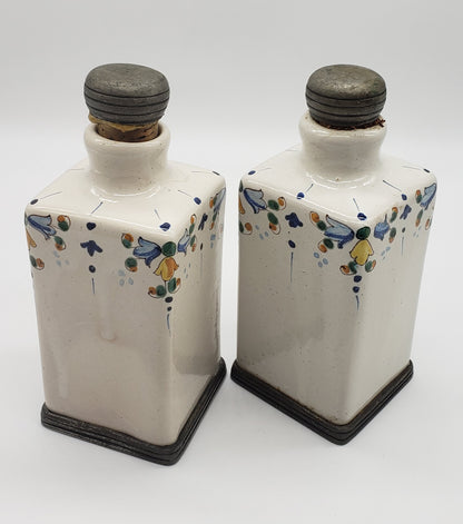 Apothecary Bottles with Cork and Rein Zinn Pewter base