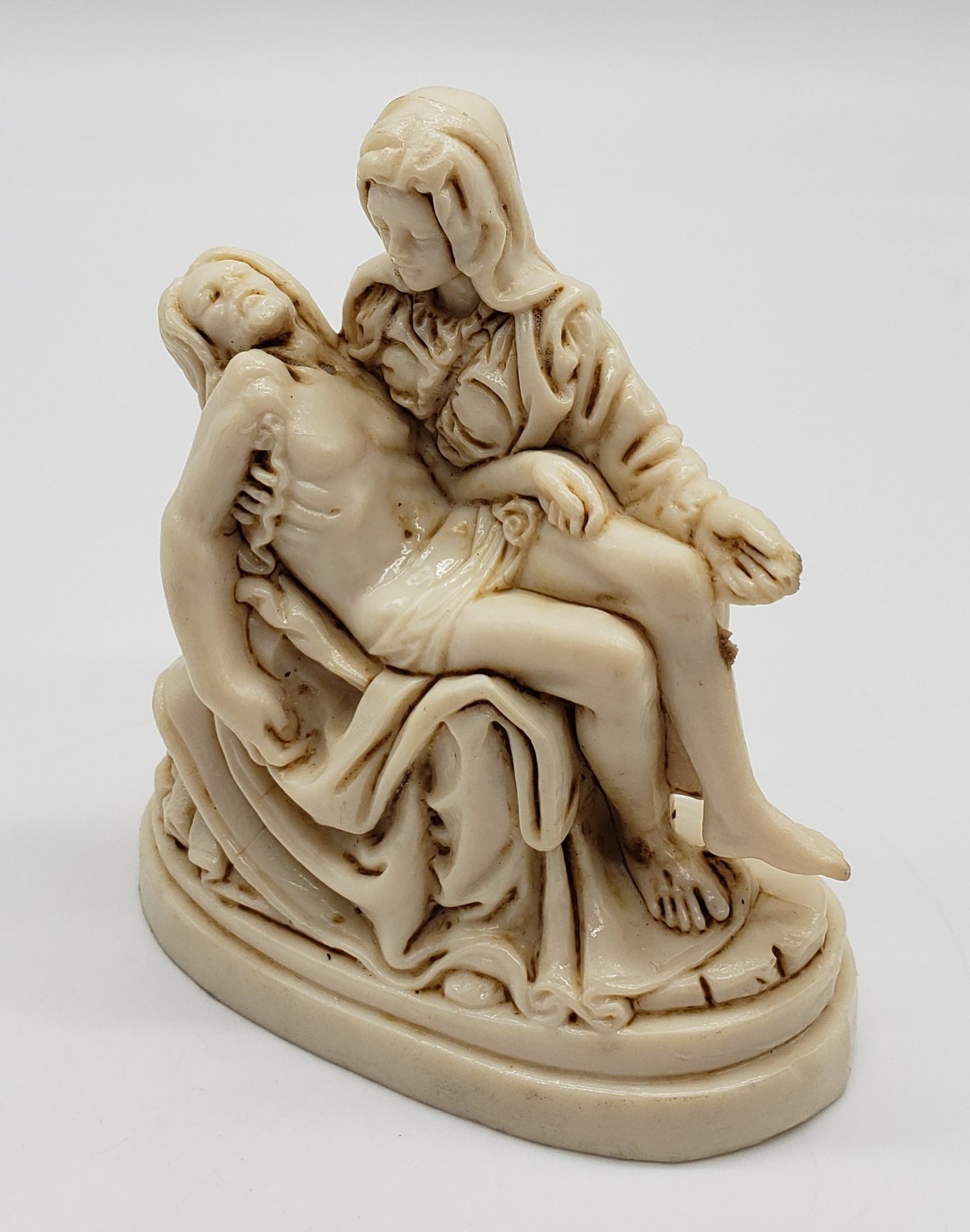 A. Santini Carved Resin La Pieta Statue