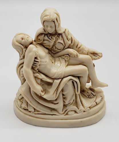 A. Santini Carved Resin La Pieta Statue