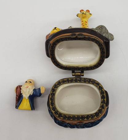 NOAH'S ARK PORCELAIN COLLECTIBLE TRINKET BOX