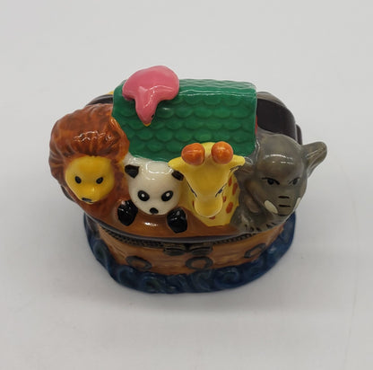 NOAH'S ARK PORCELAIN COLLECTIBLE TRINKET BOX