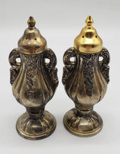 Load image into Gallery viewer, Godinger Silver plated Salt &amp; Pepper Shakers
