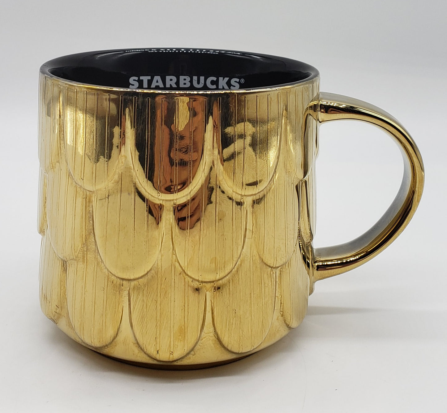 Starbucks gold fish scale coffee mug