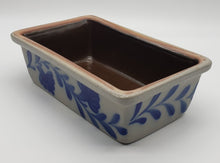Load image into Gallery viewer, Salmon Falls Stoneware Pennsylvania Blue Salt Glazed Floral Loaf Pan Dish
