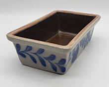 Load image into Gallery viewer, Salmon Falls Stoneware Pennsylvania Blue Salt Glazed Floral Loaf Pan Dish
