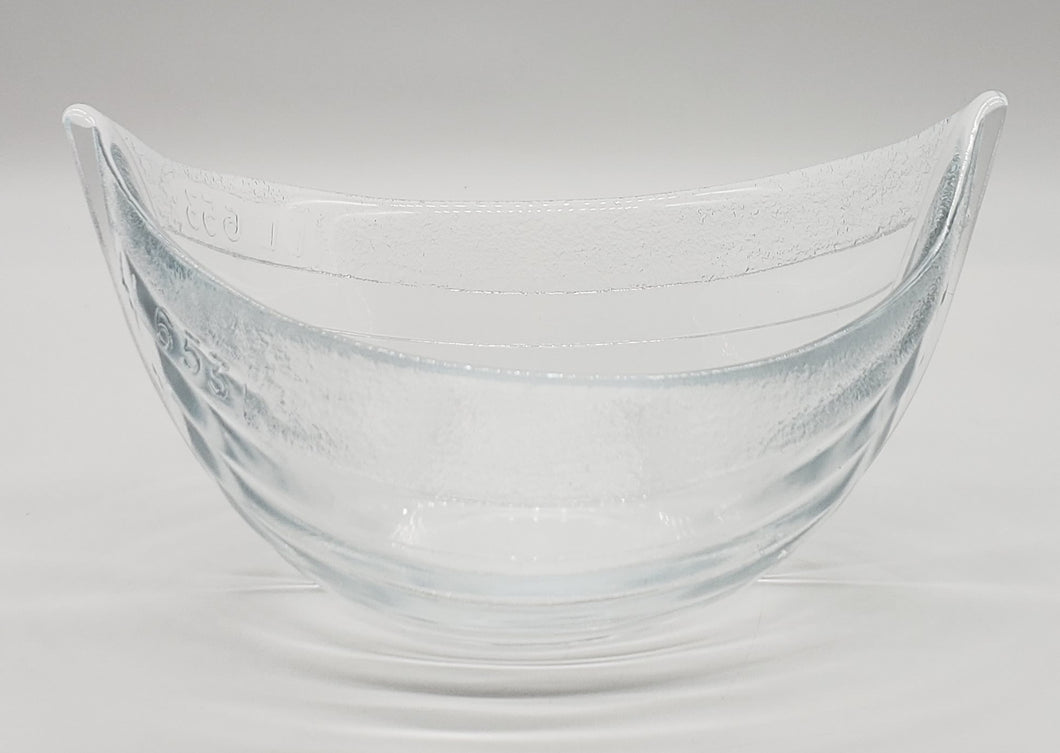 NYBRO Sweden Bohus Crystal Art Glass Bowl Boat LL 653 Paul Isling Design