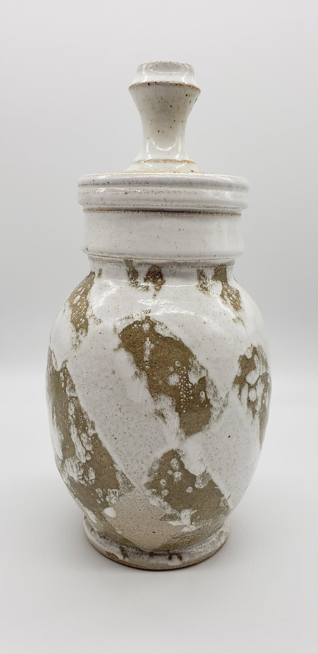 Studio Pottery Canister with Lid, Urn Jar with Lid