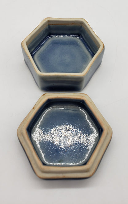 Hexagon Lidded Trinket Box