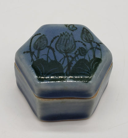 Hexagon Lidded Trinket Box