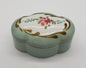 Elfinware Porcelain Blue Floral Jewelry Trinket Box