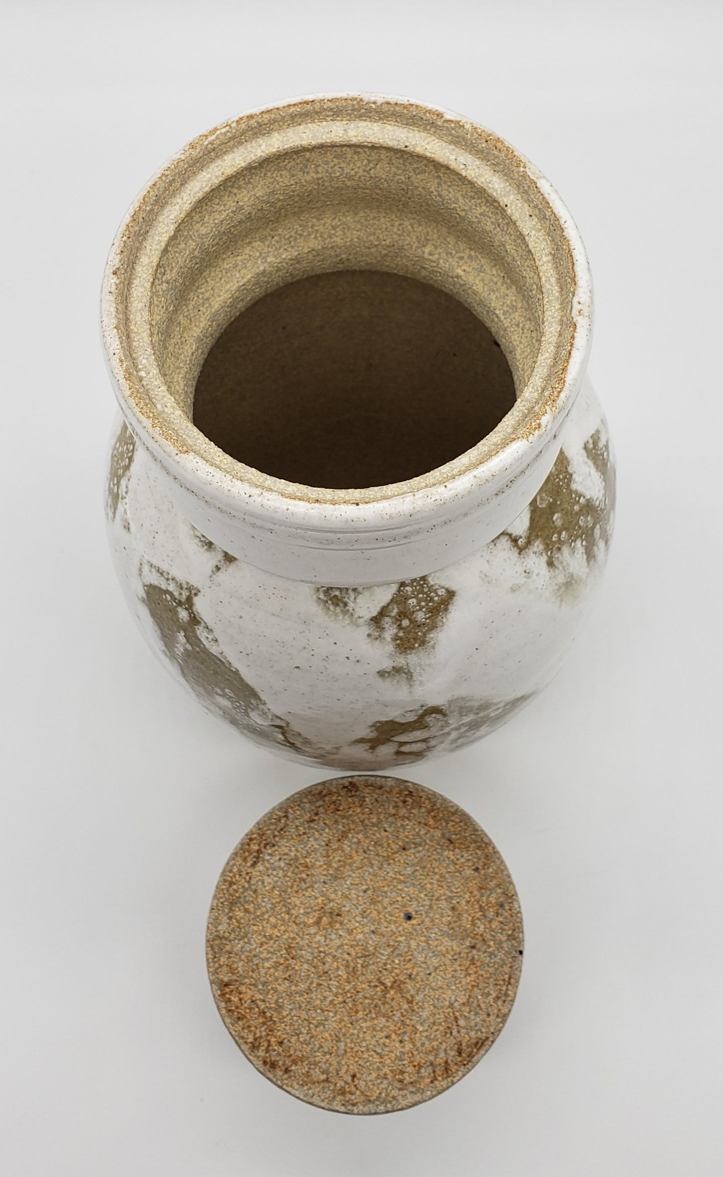 Studio Pottery Canister with Lid, Urn Jar with Lid