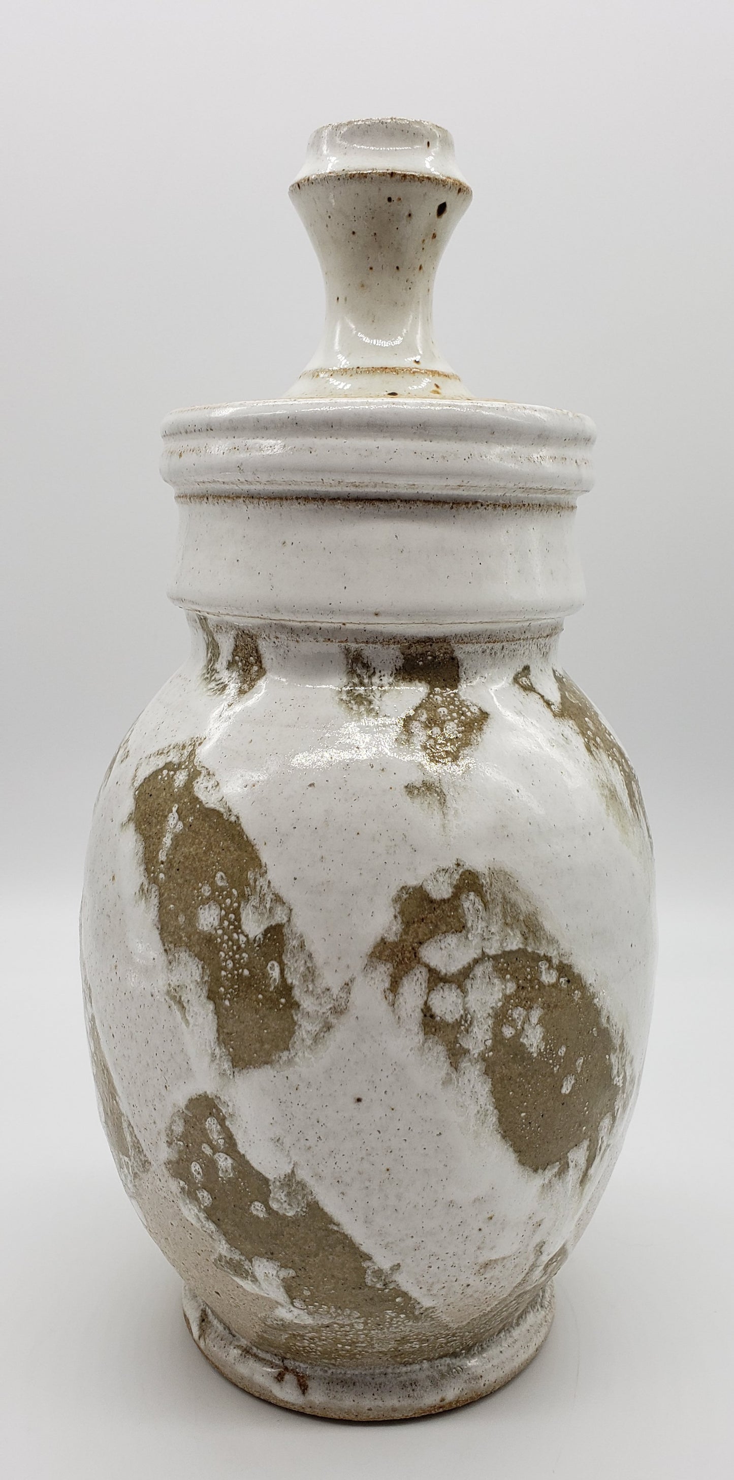 Studio Pottery Canister with Lid, Urn Jar with Lid