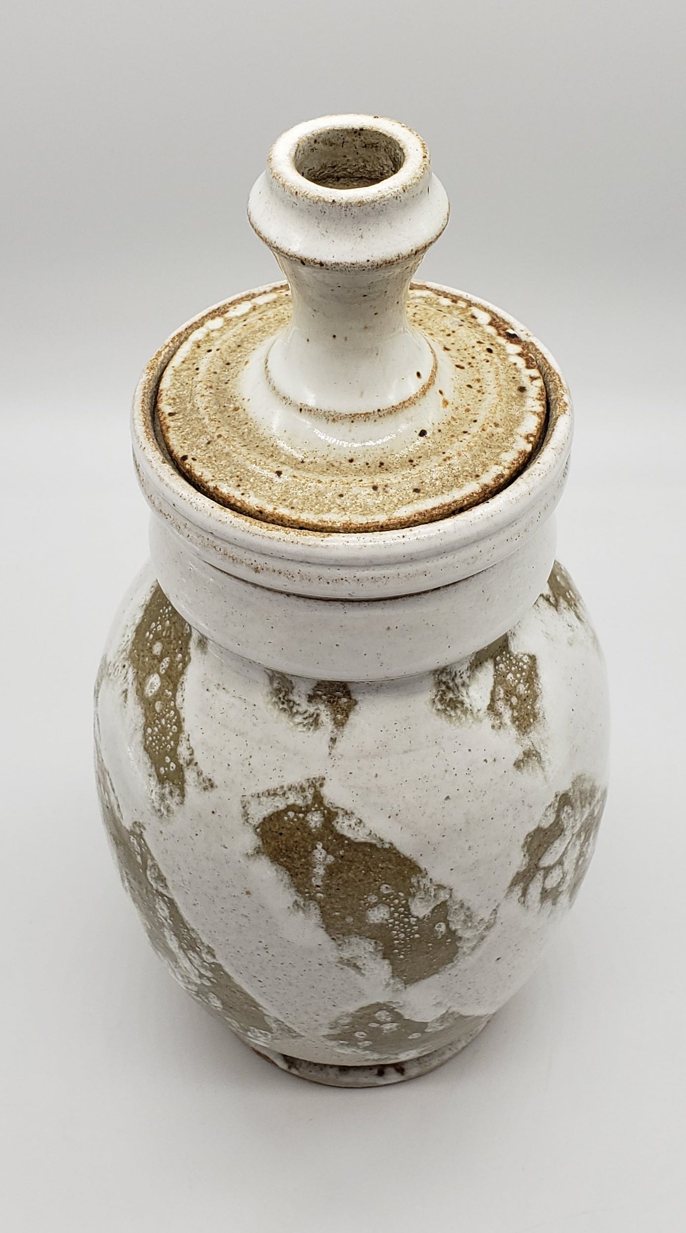 Studio Pottery Canister with Lid, Urn Jar with Lid