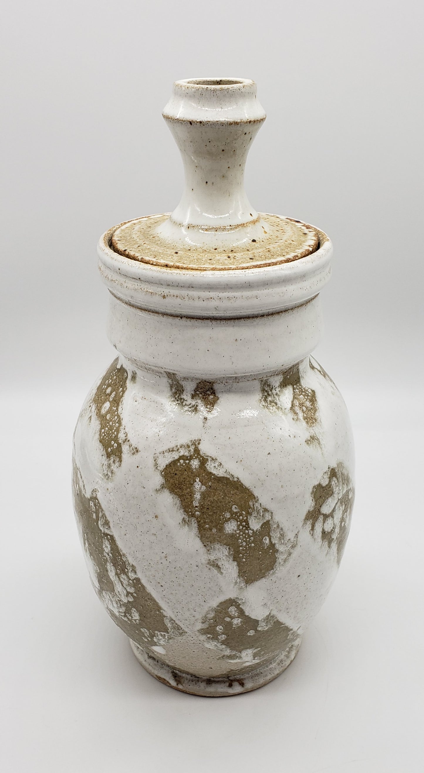 Studio Pottery Canister with Lid, Urn Jar with Lid