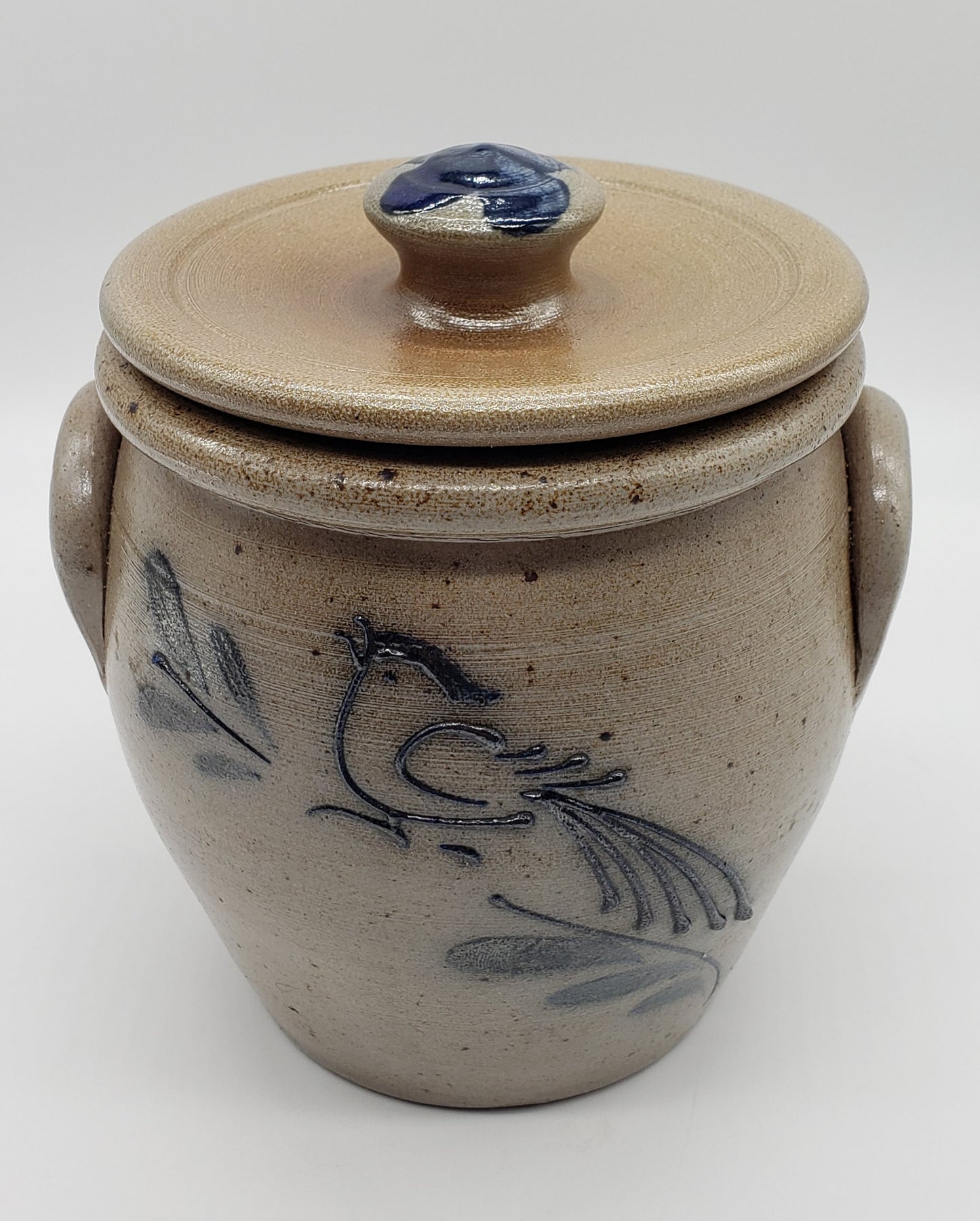 Rockdale Union Stoneware Lidded Crock Jar