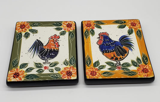 Julie Ueland Rooster / Chicken Ceramic Tiles