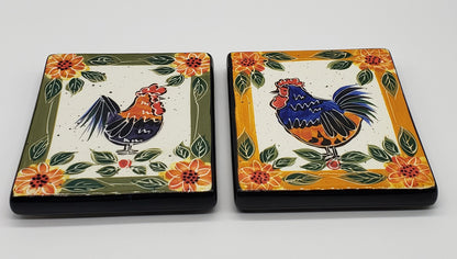 Julie Ueland Rooster / Chicken Ceramic Tiles