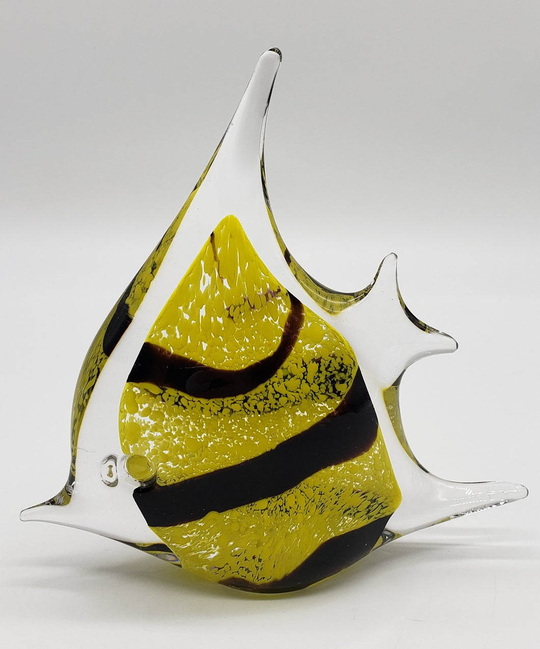 Art Glass Paper Weight Angel Fish Blown Glass Figurine