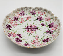 Load image into Gallery viewer, Vintage Hand Painted 9&quot; Floral Porcelain Bowl Scalloped
