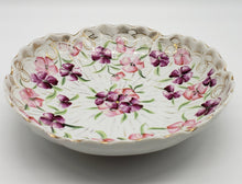 Load image into Gallery viewer, Vintage Hand Painted 9&quot; Floral Porcelain Bowl Scalloped
