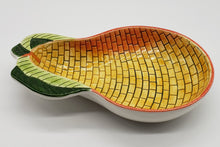 Load image into Gallery viewer, Clay Art Yellow Brick Pear Serving Dish Bowl
