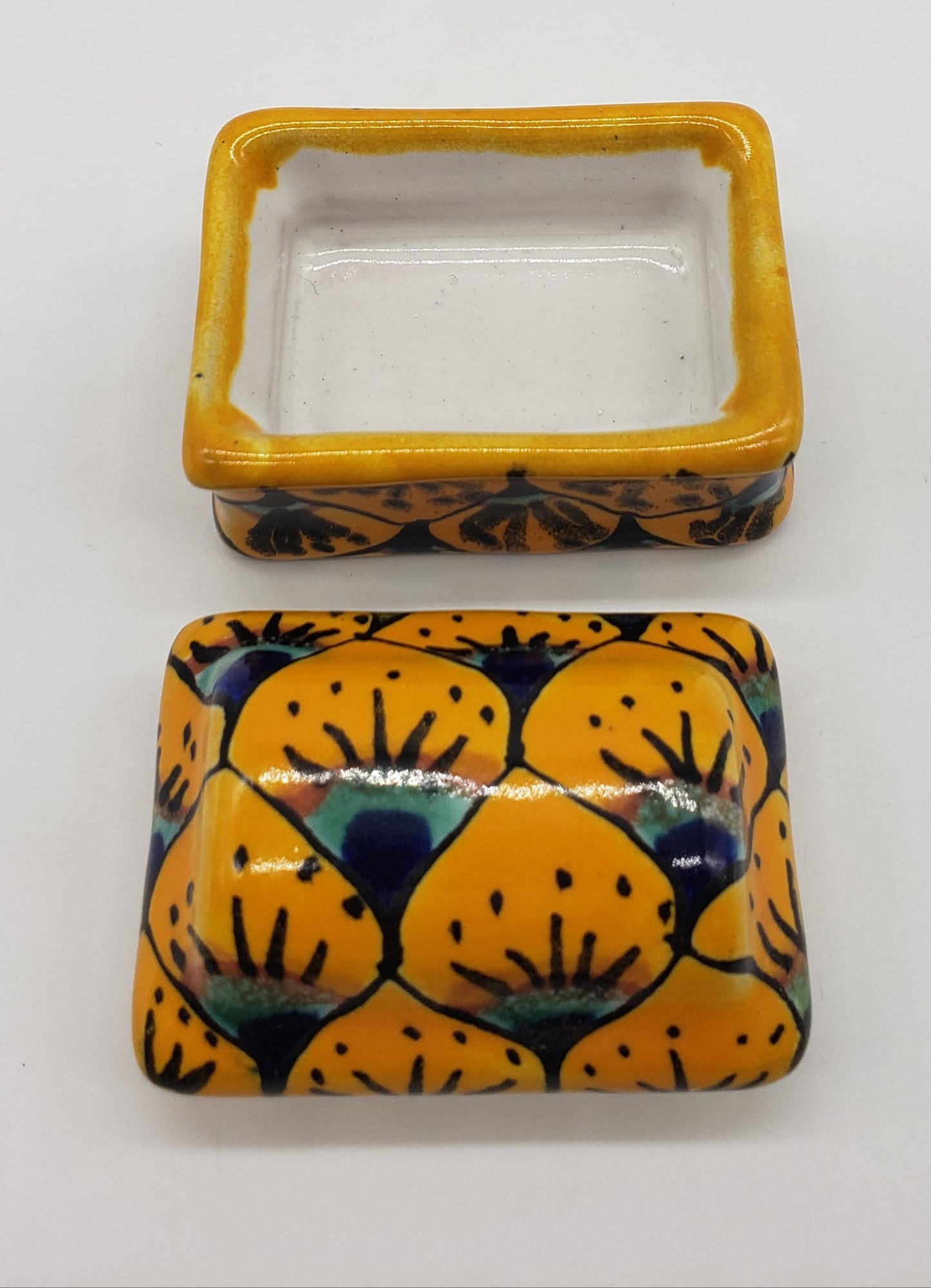 Talavera Pottery Trinket Box Treasure Chest