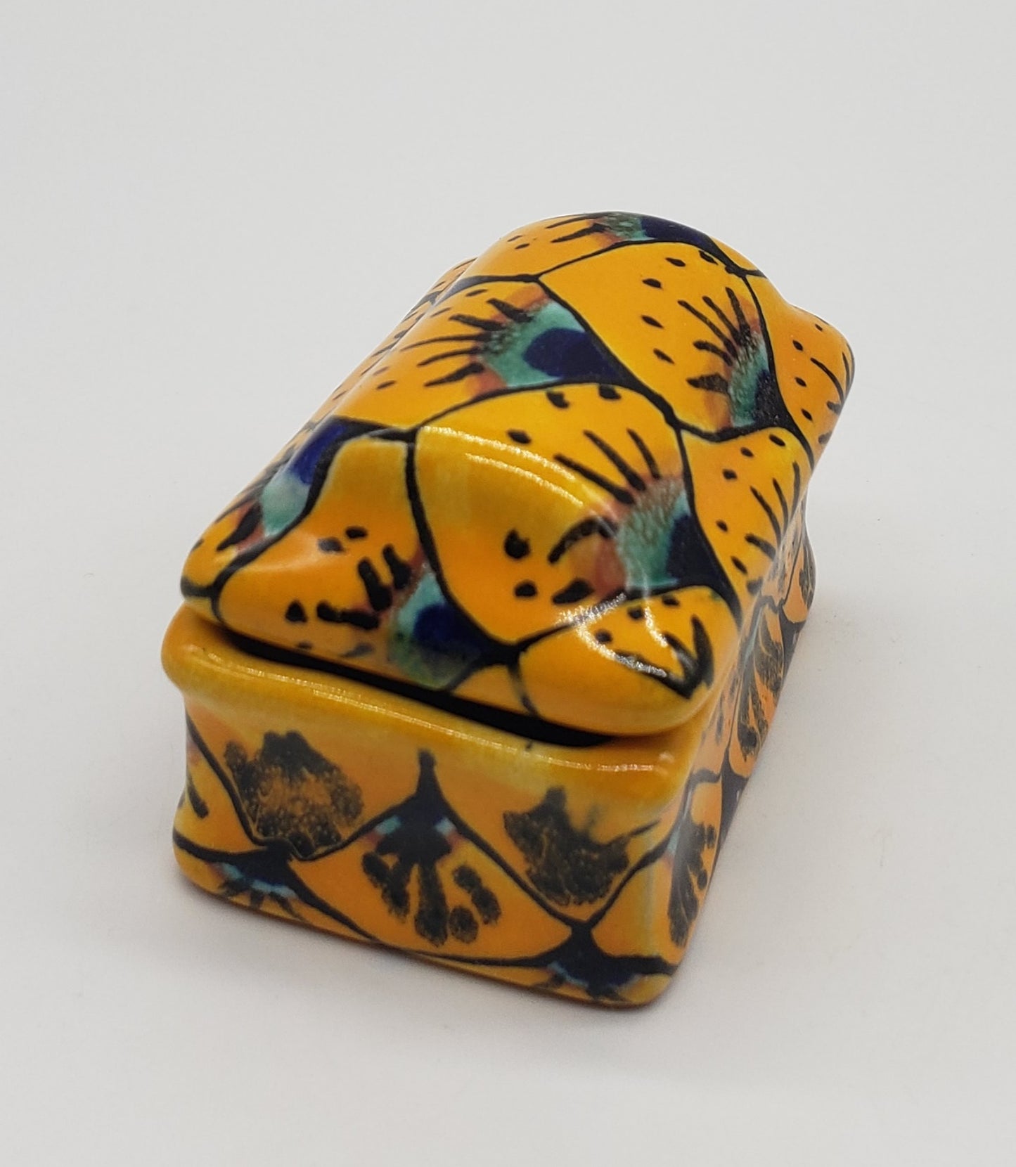 Talavera Pottery Trinket Box Treasure Chest