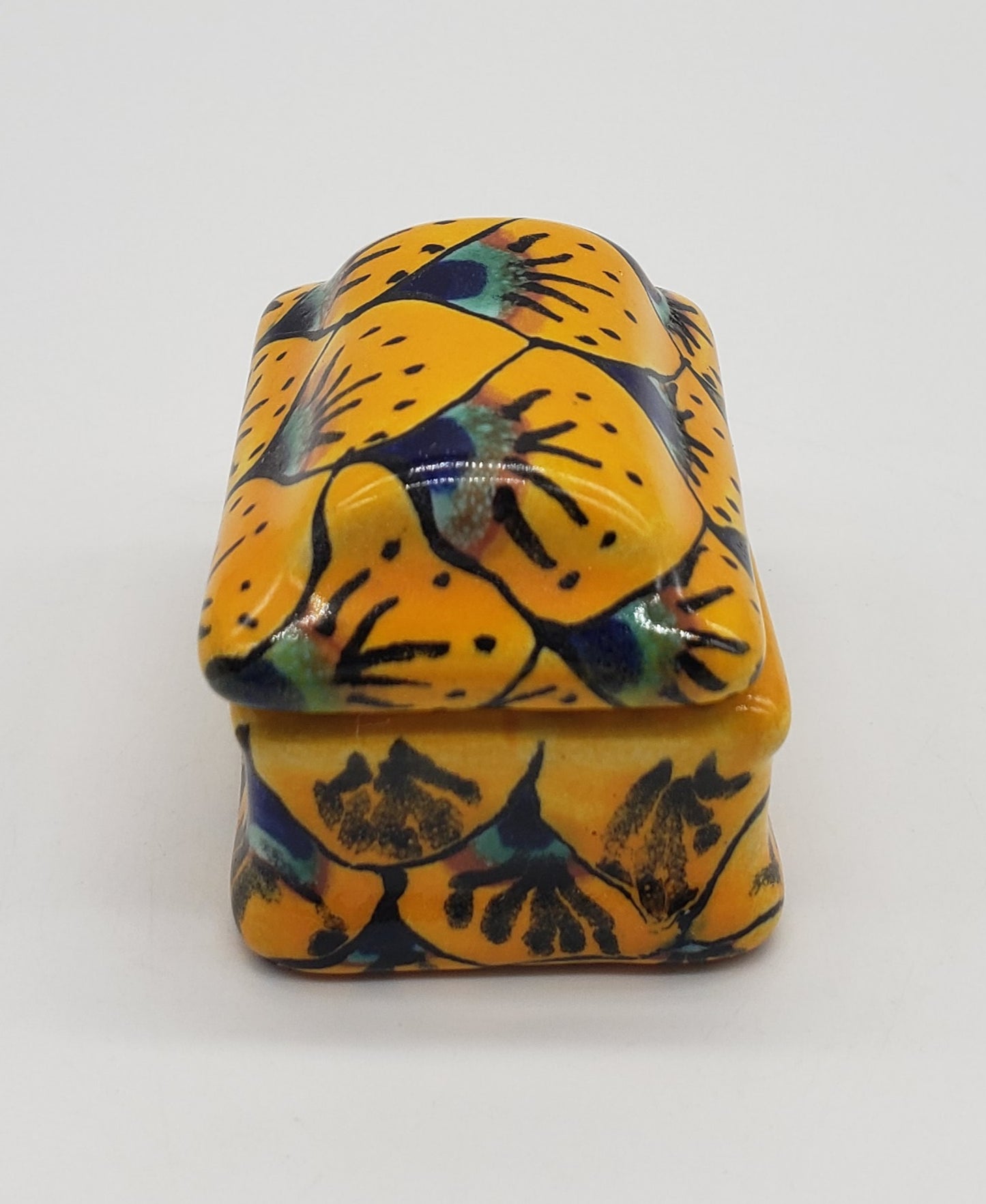 Talavera Pottery Trinket Box Treasure Chest