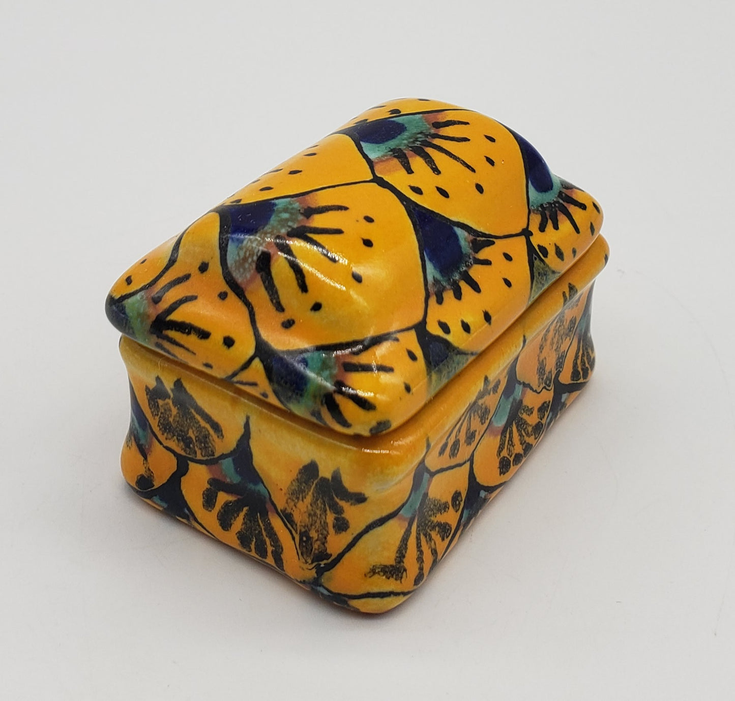 Talavera Pottery Trinket Box Treasure Chest