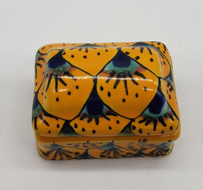 Talavera Pottery Trinket Box Treasure Chest