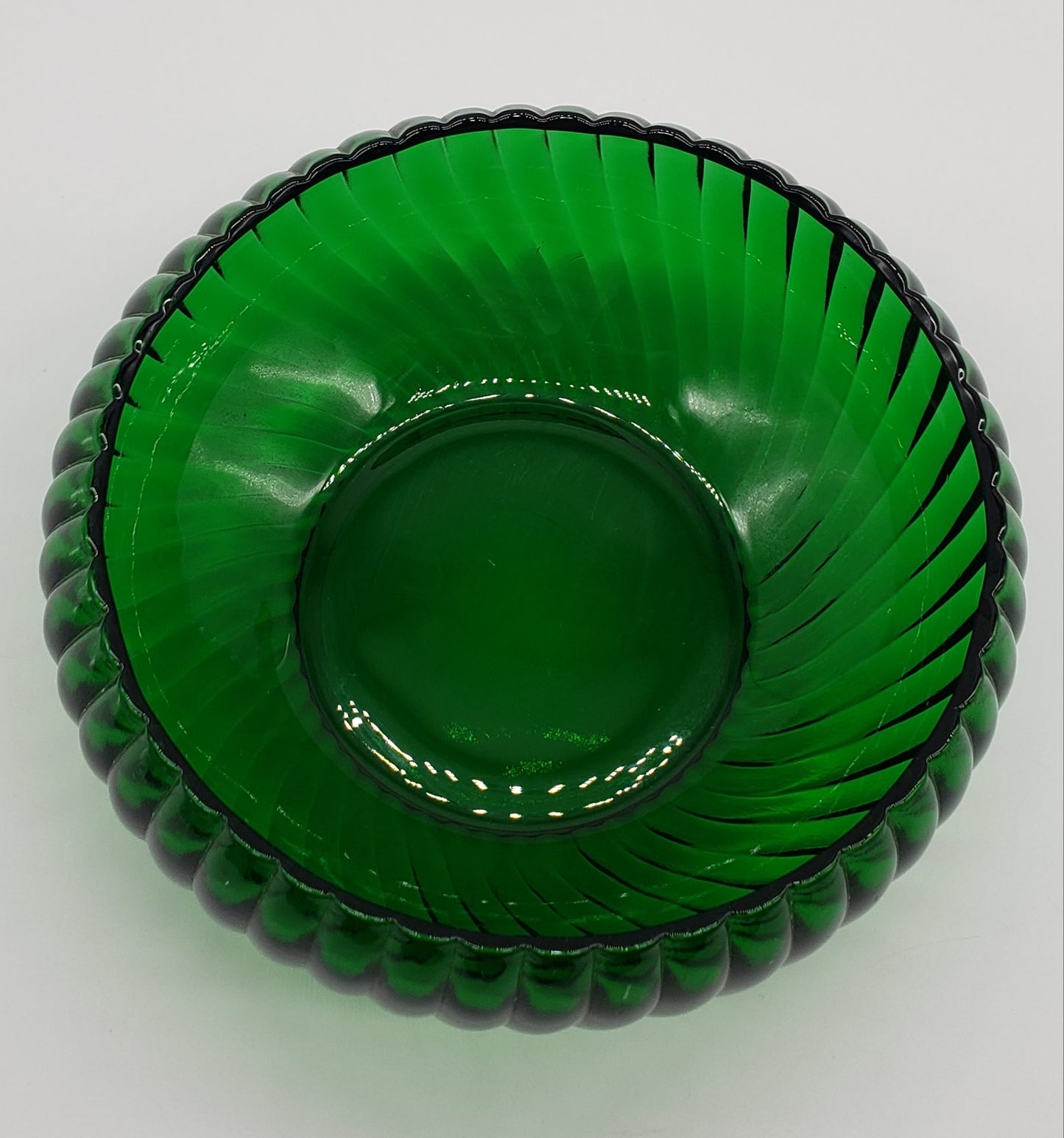 Anchor Hocking Emerald Green Swirl Bowl 6"