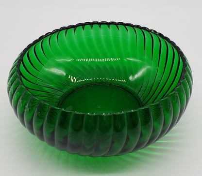 Anchor Hocking Emerald Green Swirl Bowl 6"