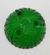 Load image into Gallery viewer, Anchor Hocking Emerald Forest Green Bubble Glass Footed Bowl
