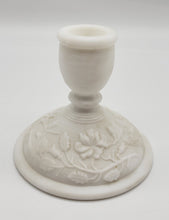 Load image into Gallery viewer, Imperial Glass ROSE Milk Satin Doeskin Single Light Candlesticks Candleholder.
