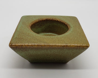 Pottery Votive Candle Holder Block