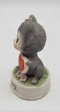 Load image into Gallery viewer, Vintage Mouse Ceramic Figurine February Holding Heart from Japan
