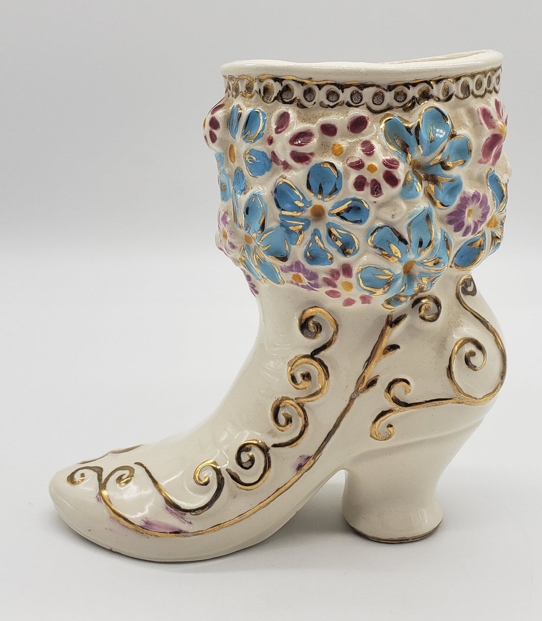 SHOE PLANTER | Mid-Century Ceramic PLANTER | Victorian Shoe Vase