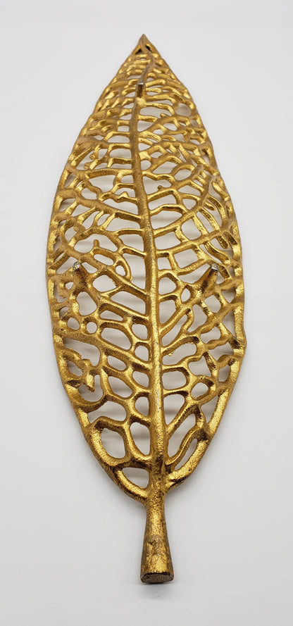 Metal Decorative Leaf Tray