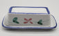 Caleca Hand Painted Pottery Covered Butter Dish