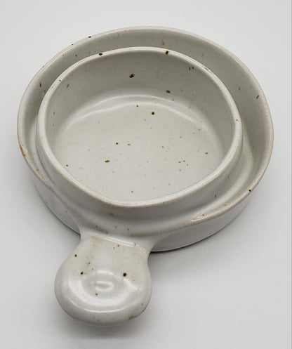 Robert Weiss Ceramic Speckled Soup and Cracker Bowl # 1012