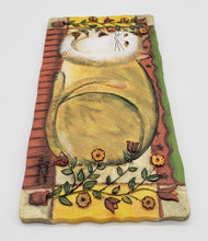 Load image into Gallery viewer, E. Smithson - “Buttercup” - Cat Folk Art - 3D Resin Wall Plaque
