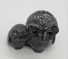 Load image into Gallery viewer, Nuvuk Canada Soapstone Sculpture-Sitting Owls-Mom and Baby
