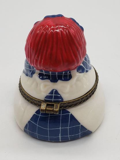 Raggedy Ann Porcelain Trinket Box