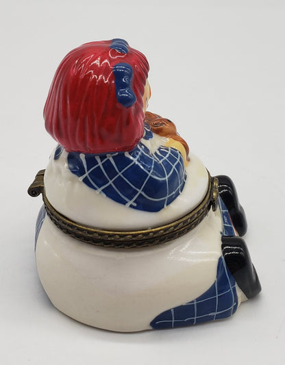 Raggedy Ann Porcelain Trinket Box